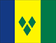Nationalflagge St. Vincent & Grenadines