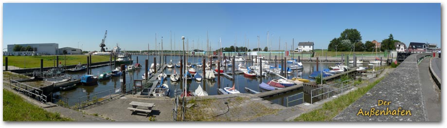 Panorama vom Außenhafen Glückstadt