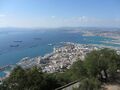 mitte:Gibraltar, rechts: La Linea, links Algeciras