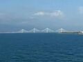 Rion Brücke von Patras kommend aus ca 5 sm Entfernung