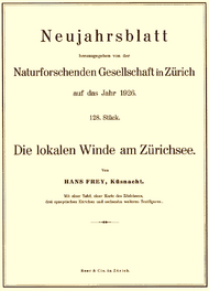 Windkarte Zürichsee, Original in schwarz-weiss